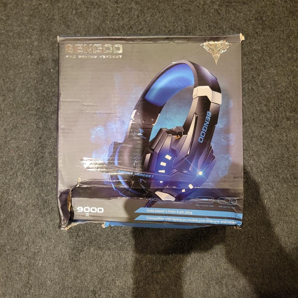 NEW BENGOO G9000 Stereo Pro Gaming Headset PS4 PC Xbox‎ One &Tablet Blue @31